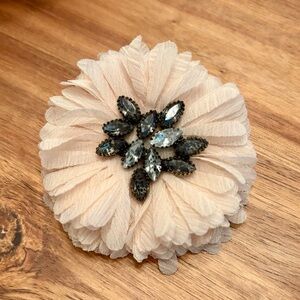 J.Crew | Crystal Floral Brooch | 2.5” Diameter
